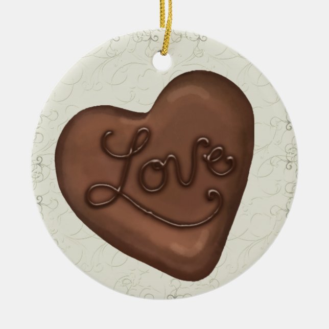 Chocolate Candy Love - SRF Ceramic Tree Decoration (Front)