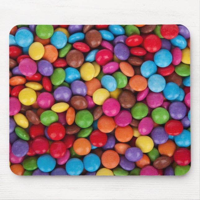 Chocolate candy rainbow colour mouse mat (Front)
