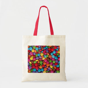 Chocolate candy rainbow colour tote bag