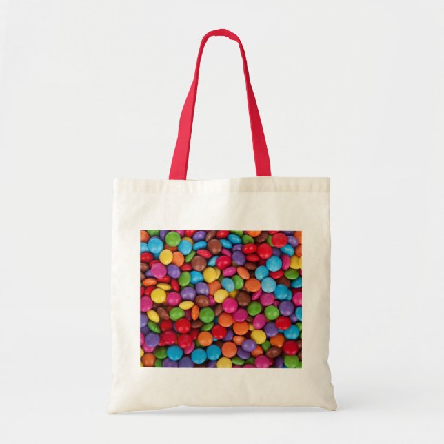 Chocolate candy rainbow colour tote bag (Front)