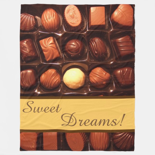 Chocolate Candy (Sweet Dreams) Fleece Blanket (Front)