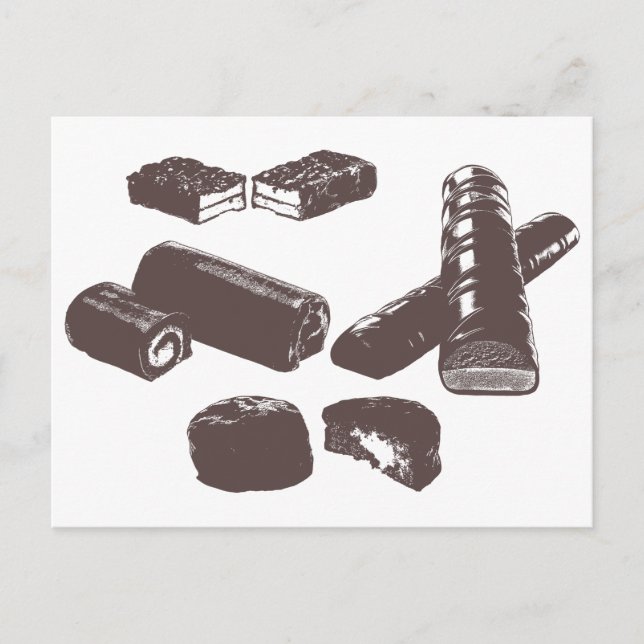 Chocolate Candy sweets Pastry Treats Food Art  Can Postcard (Front)