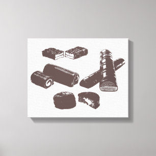 Chocolate Candy sweets Pastry Treats Food Art Canvas Print