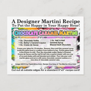 Chocolate Caramel Martini Recipe Postcard