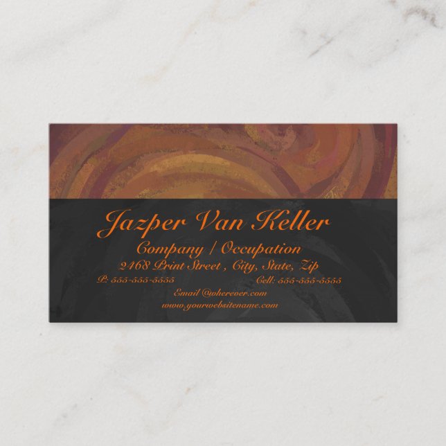 Chocolate Carmel Swirl Business Card (Front)
