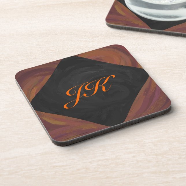 Chocolate Carmel Swirl Coaster (Left Side)