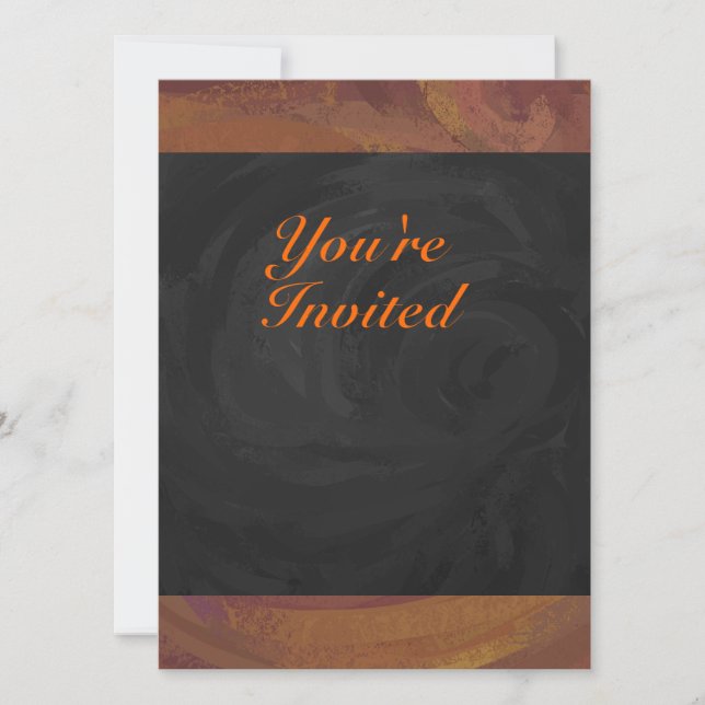 Chocolate Carmel Swirl Invitation (Front)