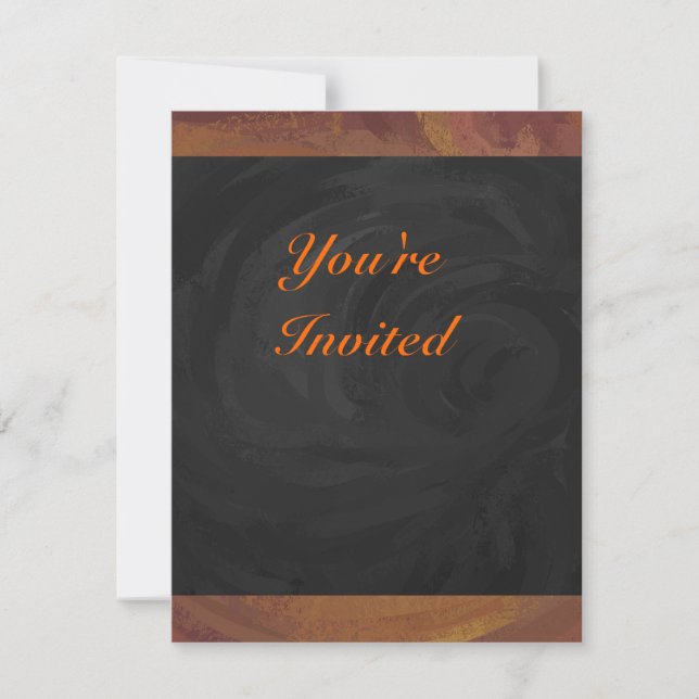 Chocolate Carmel Swirl Invitation (Front)