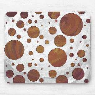 Chocolate Carmel Swirl Polka Dot Mouse Mat