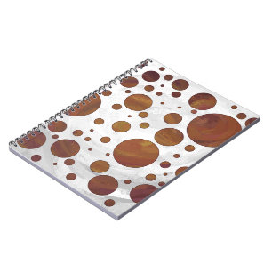Chocolate Carmel Swirl Polka Dot Notebook