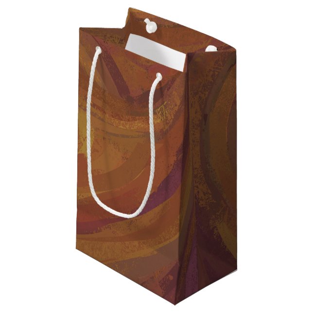 Chocolate Carmel Swirl Small Gift Bag (Front Angled)