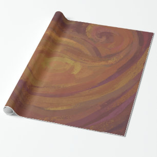 Chocolate Carmel Swirl Wrapping Paper