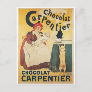 Chocolate Carpentier Vintage Hot Chocolate Ad Art Postcard