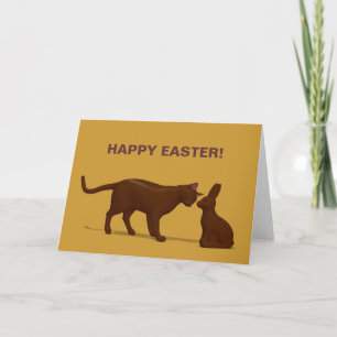 Chocolate Cat Holiday Card