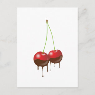 Chocolate cherries postcard