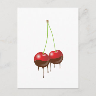 Chocolate cherries postcard