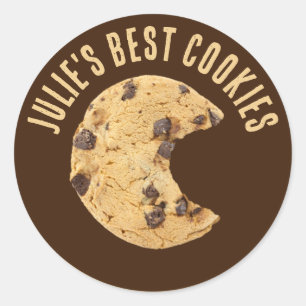 Chocolate Chip Cookie Bite Classic Round Sticker