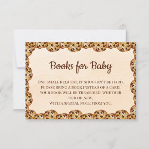 Chocolate Chip Cookie Books for Baby Insert Thank You Card