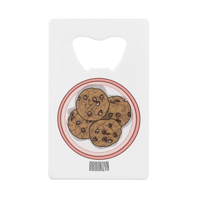Chocolate chip cookie cartoon illustration  (Front)