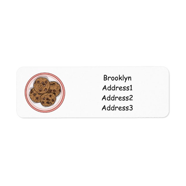 Chocolate chip cookie cartoon illustration (Front)