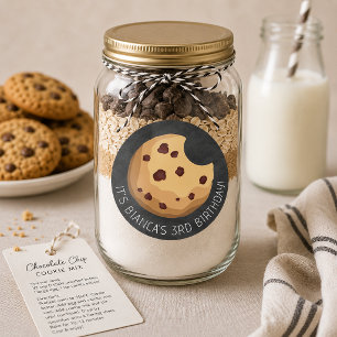 Chocolate Chip Cookie Chalkboard Birthday Sticker 