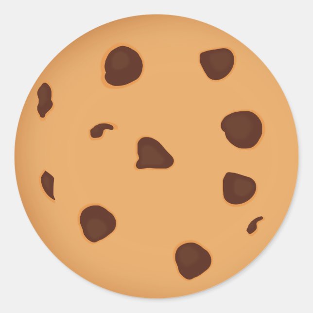 Chocolate Chip Cookie Classic Round Sticker (Front)