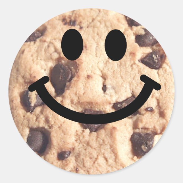 Chocolate Chip Cookie Classic Round Sticker (Front)