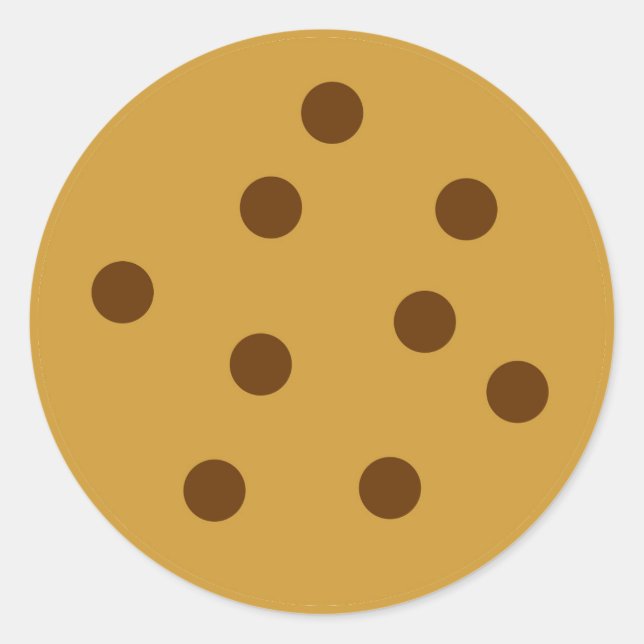 Chocolate Chip Cookie Classic Round Sticker (Front)