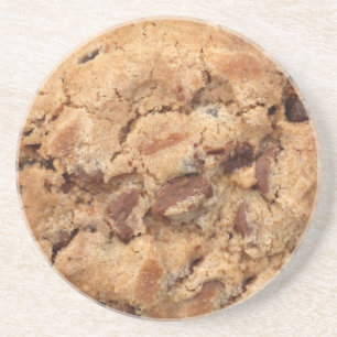 chocolate chip cookie coaster