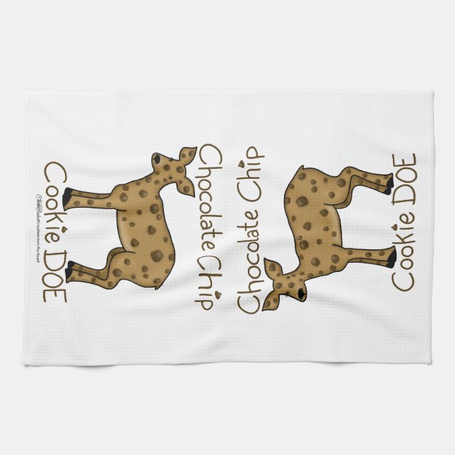 Chocolate Chip Cookie Doe Tea Towel (Horizontal)