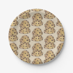 Chocolate Chip Cookie Dough Bakery Pastry Chef Paper Plate