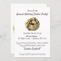 Chocolate Chip Cookie Exchange Party Invitation