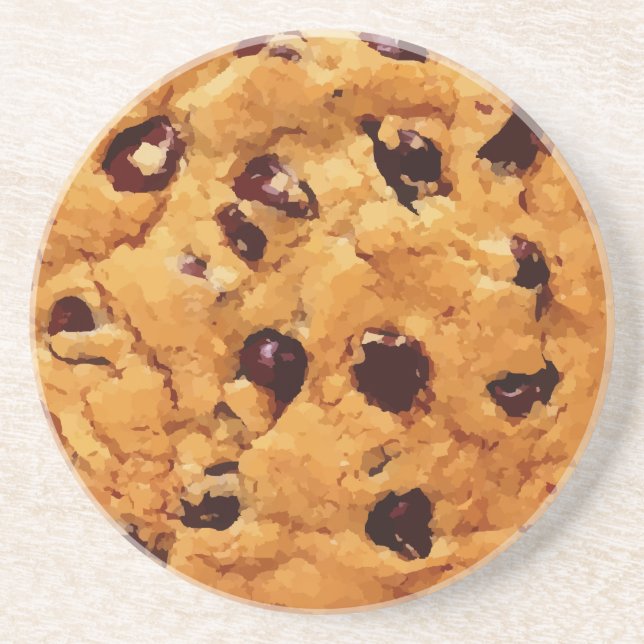Chocolate Chip Cookie Funny  Coaster (Front)