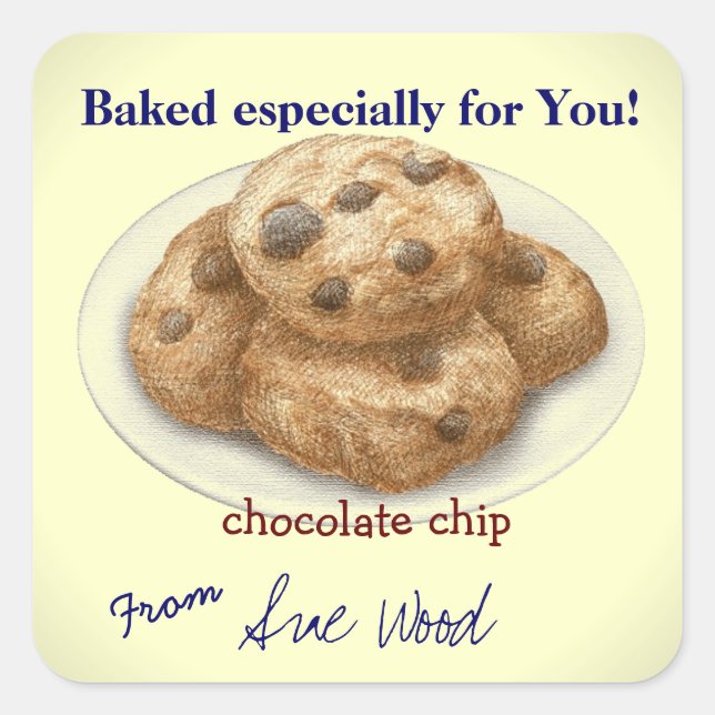 Chocolate Chip Cookie Gift Stickers (Front)