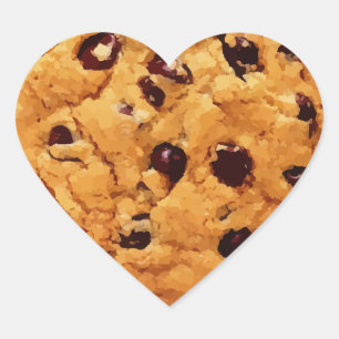Chocolate Chip Cookie Heart Sticker