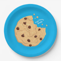 Chocolate Chip Cookie Kids 1st Birthday Party Blue
