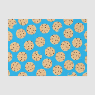 Chocolate Chip Cookie Kids 1st Birthday Party Blue Tissue Paper