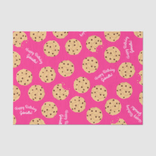 Chocolate Chip Cookie Kids 1st Birthday Party Pink Tissue Paper