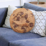 Chocolate Chip Cookie Novelty Round Cushion<br><div class="desc">Fun novelty round pillow featuring a Chocolate Chip Cookie .. perfect for chocolate lovers and cookie fans .. pillows from Ricaso</div>
