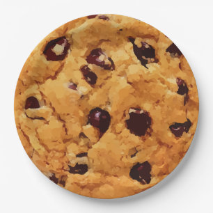 Chocolate Chip Cookie Paper Plate
