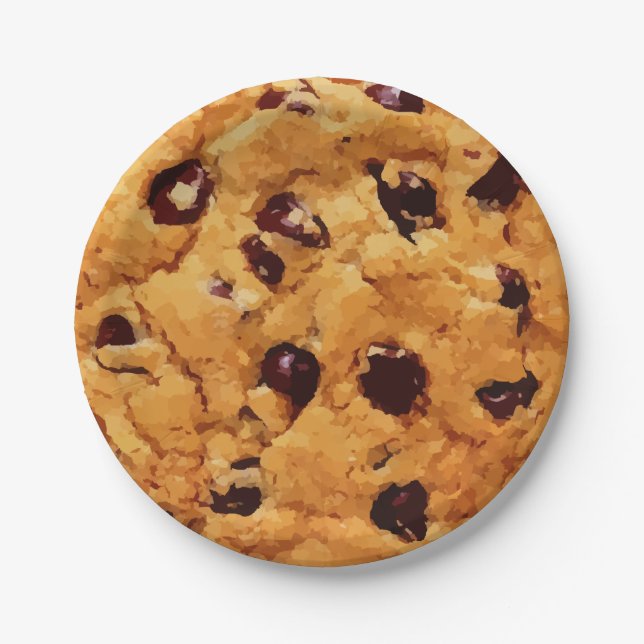 Chocolate Chip Cookie Paper Plate (Front)
