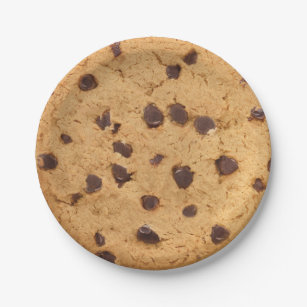 Chocolate Chip cookie Paper Plate