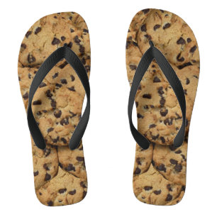 Chocolate Chip Cookie Pattern Flip Flops