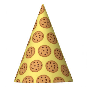 Chocolate Chip Cookie Pattern Party Hat