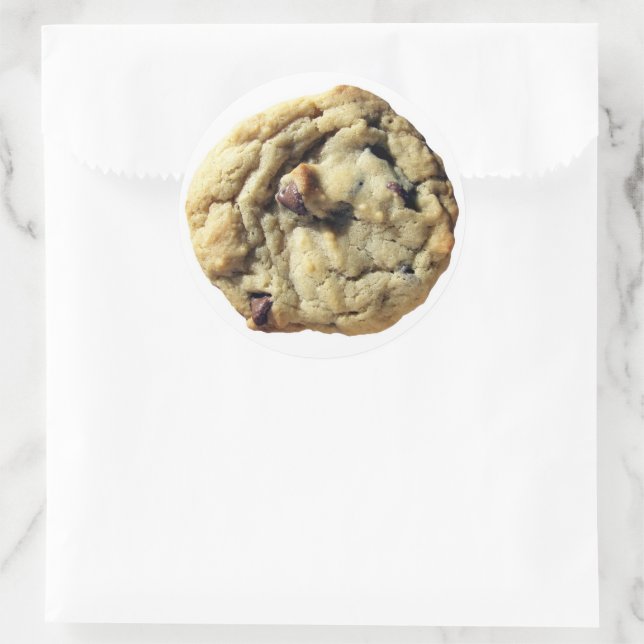Chocolate Chip Cookie Photograph Classic Round Sticker (Bag)
