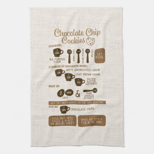 Chocolate Chip Cookie Recipe Kitchen Towel