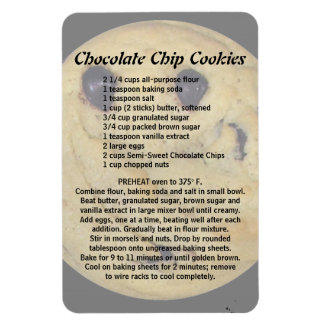 Chocolate Chip Cookie Recipe Magnet