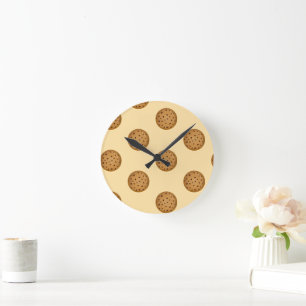 Chocolate Chip Cookie Round Clock