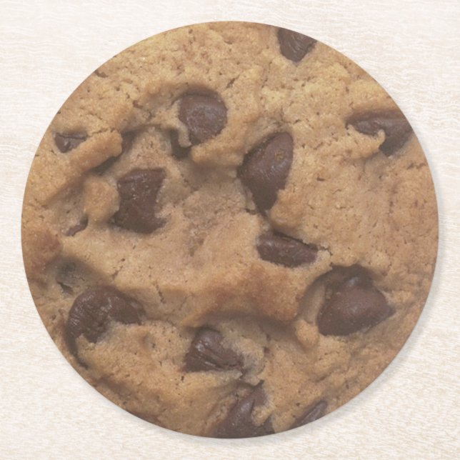 Chocolate Chip Cookie Round Coaster (Front)