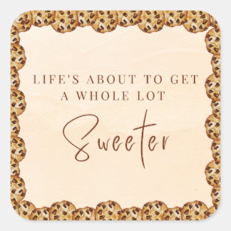 Chocolate Chip Cookie Shower Favor Tag